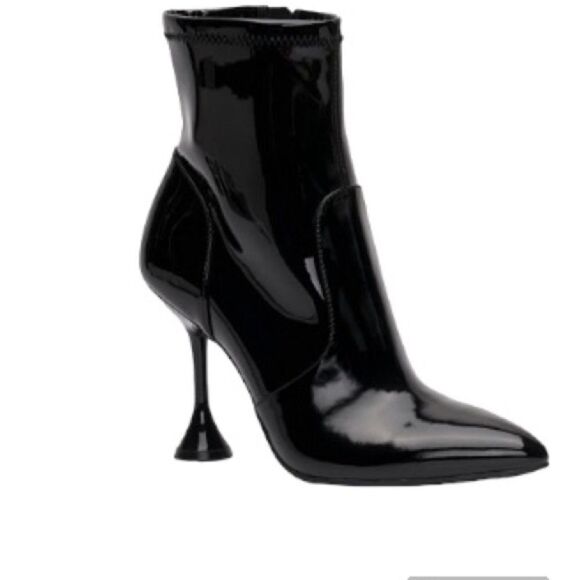 INC International Concepts, Woman's brina stretch ankle booties, color: black si - Picture 1 of 8